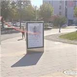 Mupi en Avenida Emilio Hurtado, León Mupi junto a la Universidad de León